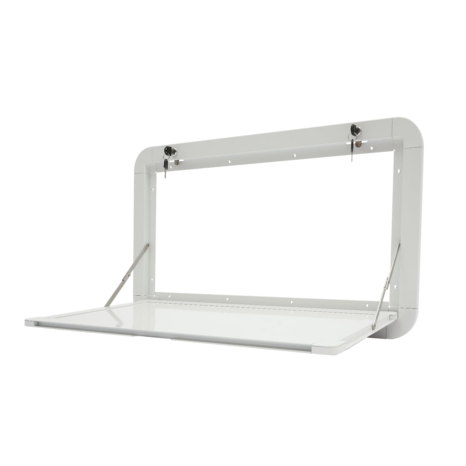 CRYBY Foldable RVs Table, External Hanging Table Camping Picnic Folding Table with 4 Keys, 55.11lbs Capacity RV Wall-Mounted Flip Fold Down Desk for Caravans, Vans, Truck Campers, Travel Trailers