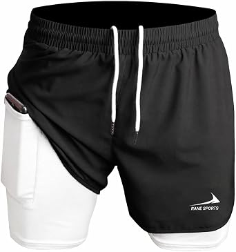 Men's Running Shorts 2 in 1 Shorts Gym Athletic Shorts Outdoor Marathon Workout Training Shorts