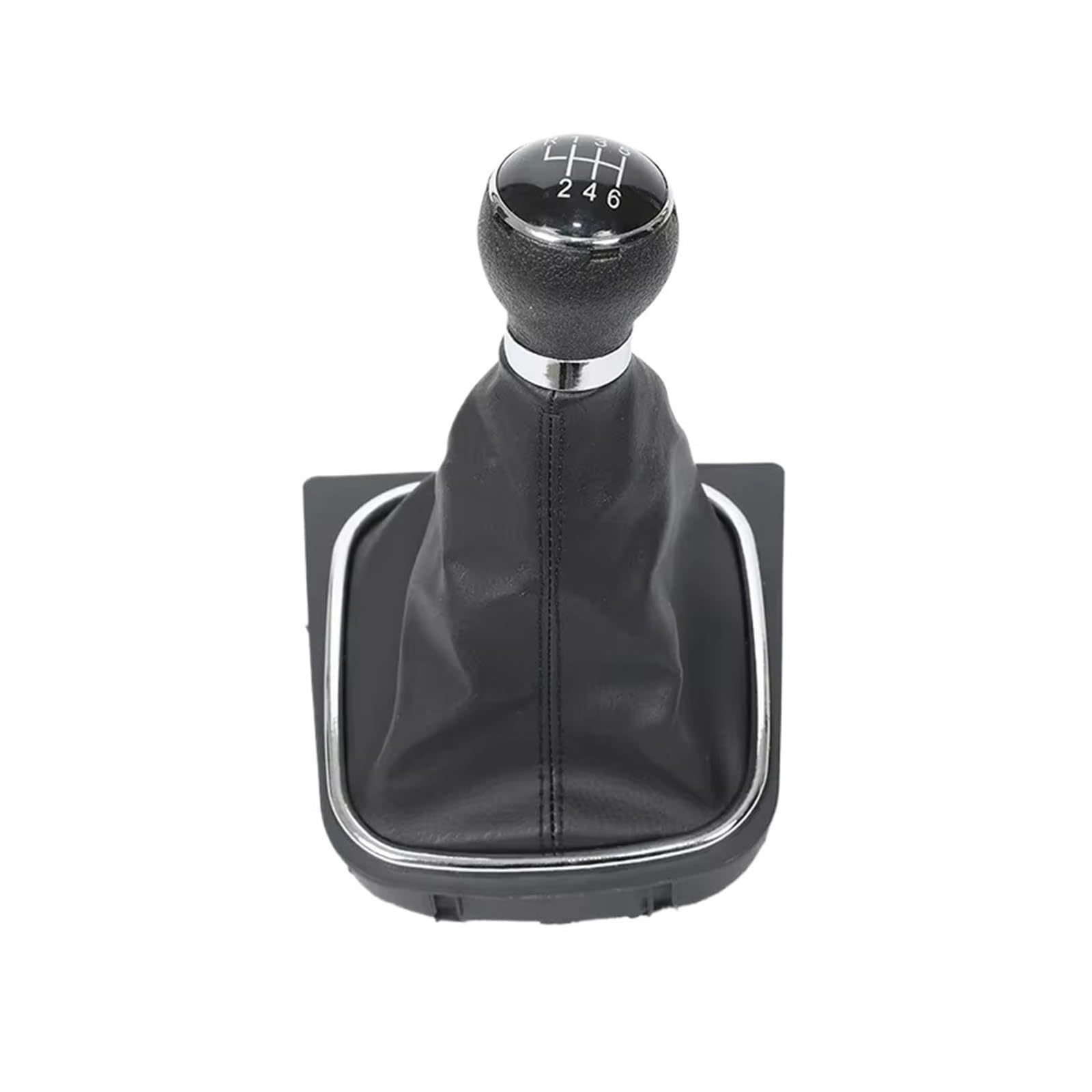 Qwqaab 6 Speed Black Line Manual Gear Knob For Vw Golf 5 Mk5 Jetta 2004-2010 For 6 Mk6 2010-2014 Manual Gear Shift Knob Pu Gaiter Boot 5/6 Speed(6 Speed Black Line)