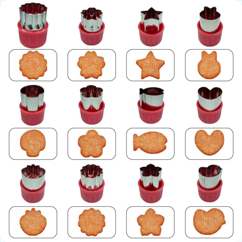 Kit Mini cortadores de biscoito para crianças, Conjunto de cortadores de biscoito frutas queijo bolo