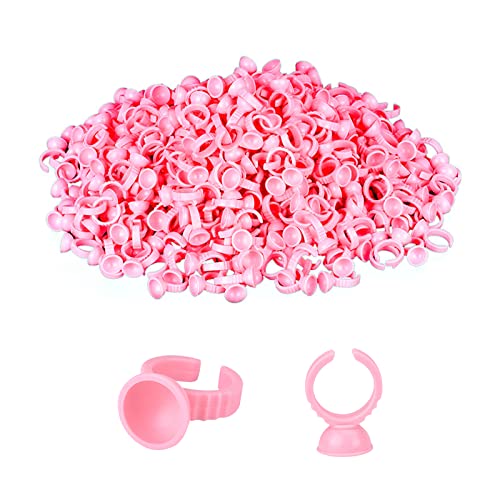 Anelli per colla, Anelli per Pigmenti per Tatuaggi, Porta Colla per Ciglia Tazze per Anelli per Colla Tazze per Anelli Usa e Getta per Estensioni per Ciglia100 pezzi per Accessori per Extension Ciglia