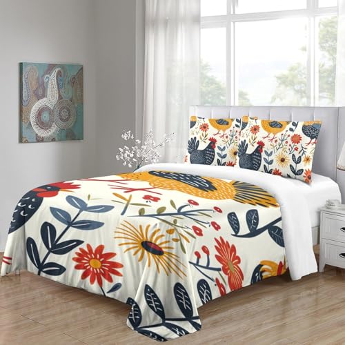 Housse de couette poussins 3D en microfibre douce avec fermeture éclair - 5