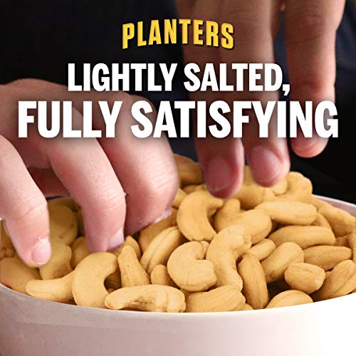Planters Lightly Salted Cashew Halves & Pieces, 14 Oz Canister (Pack Of 3), Cashews Roasted In Peanut Oil With Sea Salt, Snacks For Adults, Resealable Lid For Long-Lasting Freshness, Kosher #TOP5