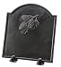Wind & Weather 66A88 Cast Iron Fireback with Pine Cone Design, Black