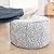 AbunHeri Stuffed Pouf Ottoman, Ottoman Pouf for Living Room Bedroom Floor Storage Pouf Footstools, Round Foot Rest Stool 20"x20"x12" with Filler (Grey White)
