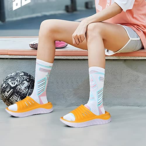Image of GPOS Womens Recovery Slides Sandals with Orthotic Plantar Fasciitis Relief Comfortable Athletic ladies Sandals with Thick Cushion Sole for Indoor Outdoor