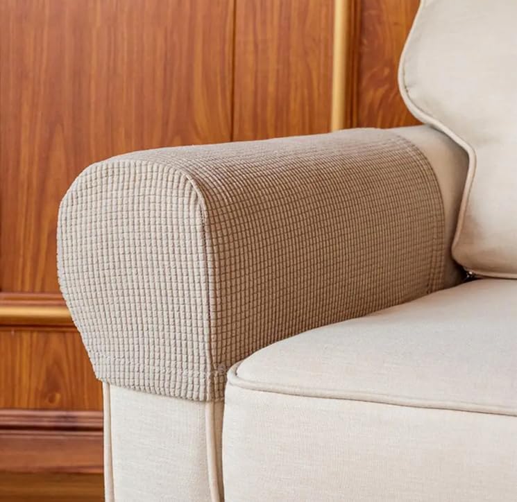 Miniatura 2 de 2 fundas de poliéster antideslizante para sillón, fundas elásticas para reposabrazos de sofá, fundas elásticas para reposabrazos, protector de
