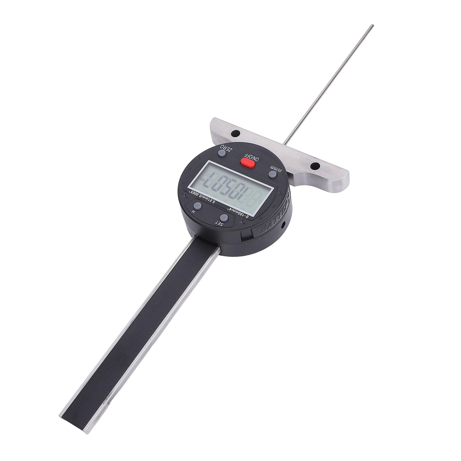 Electronic Depth Gauge 0.01mm High Accuracy LCD Display mm in Units Depth Meter for Woodworking Automotive Construction 0-100mm Range