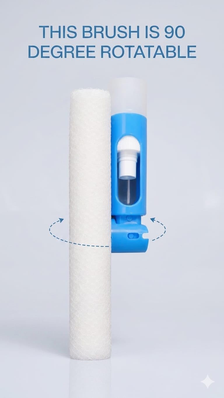 HBD 3 in 1 Multifunctional Double-Sided Wiper & Sprayer Glass Cleaner Tool with Spray Bottle | Window Wiper Squeeze Brush for Tile, Office, Car and Home Window Mirror Glass Cleaning (Multicolor) 2