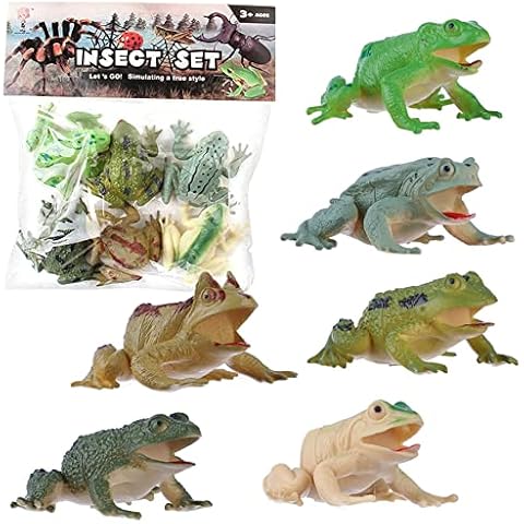 FLORMOON Realistic Frog Action Figures Set Cover