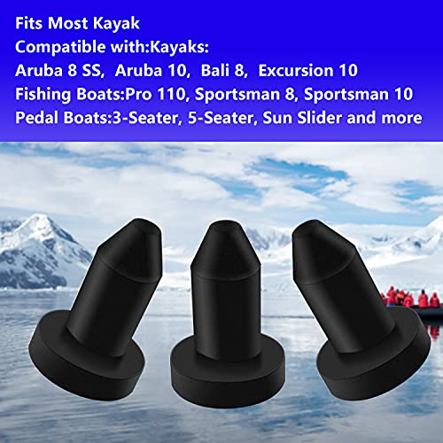 image for Powerlink Kayaks Drain Plug Push in 3 Pack- Compatible with Sun Dolphi