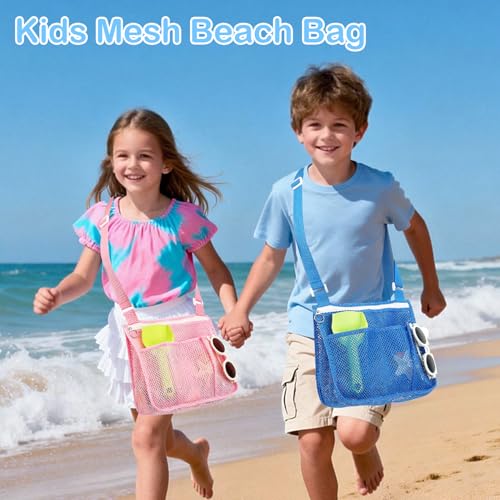 Image of Fammart Mesh Beach Bag for Women, Large Beach Toy Pool Bag with Zipper Pocket, SandProof Cruise Essentials 2026 Family Travel