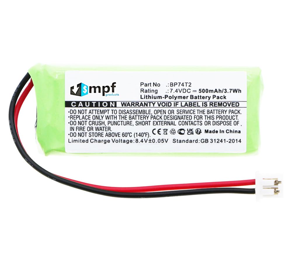 500mAh BP74T2 AE6022048P6H Battery Replacement Compatible with Dogtra ARC, 1900S, 1902S, 2300NCP, 2302NCP, 2302NCP Advance Dog Collar Transmitters