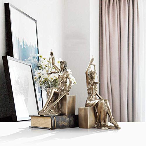 Serre-livres statue de justice figurine bronze décoration bureau
