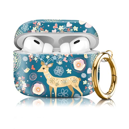 �L�[�`�F�[���t��AirPod Pro ��2����/��1����P�[�X�J�o�[ Airpod Pro 2023/2022/2019(Sika Deer)�p���S�ی�ϏՌ����C�����X�w�b�h�z���P�[�X�B