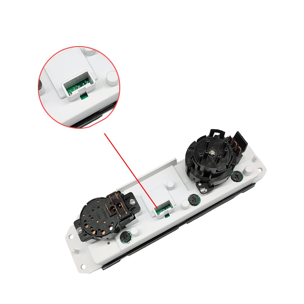 Riloer Módulo de control de clima, perilla de aire acondicionado, calentador de aire acondicionado, interruptor de panel de control de clima, kit de reparación de botones de perilla de control de