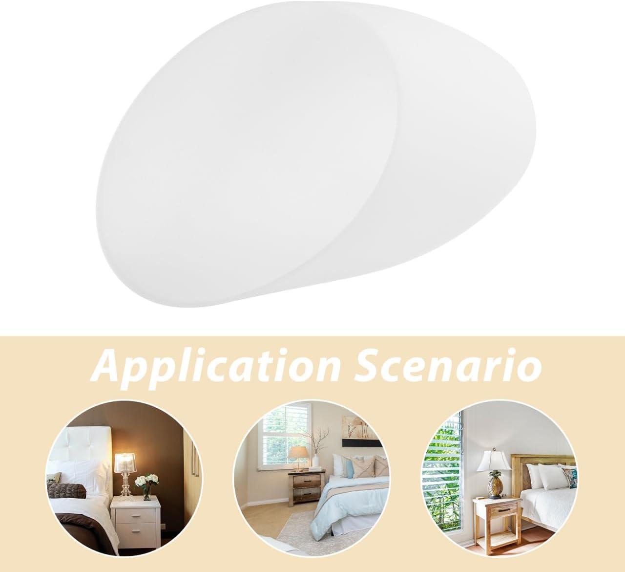 5Pcs Plastic Lampshade, Horseshoe Lampshade Replacement, Plastic Lamp Shade Cover, White Lamp Shade Cover for Multi- Head Stand up Lamp Bedroom Light 42mm