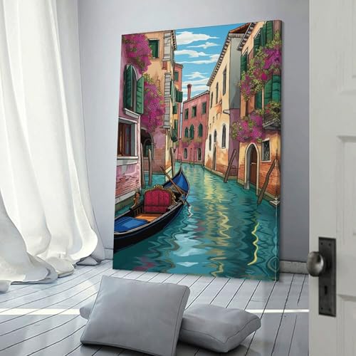 Impression sur toile premium Venise affiche d'art TNSGHAVED