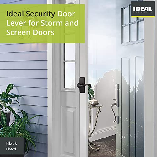 Ideal Security Door Lever For Storm And Screen Doors, Black (2-Piece Set) #TOP1