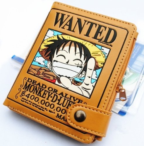 Anime One Piece POP Wanted Dead or Alive Monkey D Luffy Wallet Toy