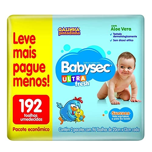 Lenço Umedecido Babysec Pacote Economico 192 folhas Lenço Umedecido Babysec Pacote Economico 192 folhas