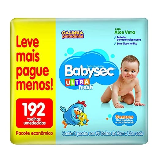 Lenço Umedecido Babysec Pacote Economico 192 folhas