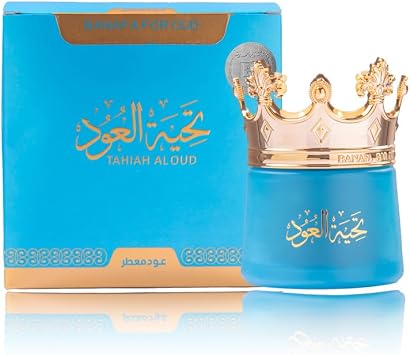 Bakhoor Oud Moattar Tahiat Al Oud, Arabian Incense, 45g, Blue Crown Design
