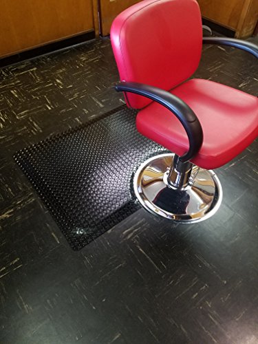 Rhino Mats Ss-3648Rdsbk Sport Salon Anti-Fatigue Rectangle Mat, 3' Width X 4' Length X 1" Thickness, Black #TOP2