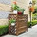 Marron Cache Clim Bois Cache Climatiseur Extérieur Bois Cache Pompe a Chaleur Extérieur Bois Pour Cacher Climatisation Support De Fleur Anti-Corrosion Support De Climatiseur Pour Jardin(86x35x80cm)