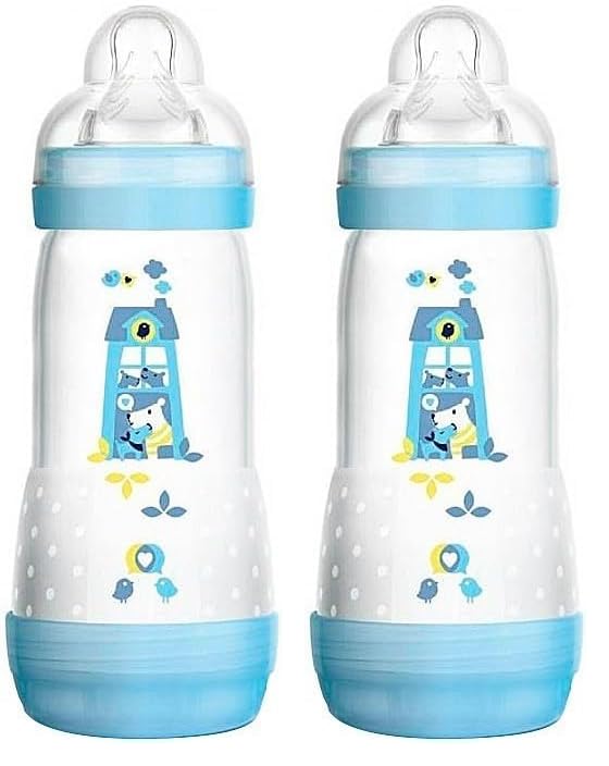 Biberon MAM Easy Start Anti-Colic 320ml bleu lot de 2 pour bébé 4 mois et plus
