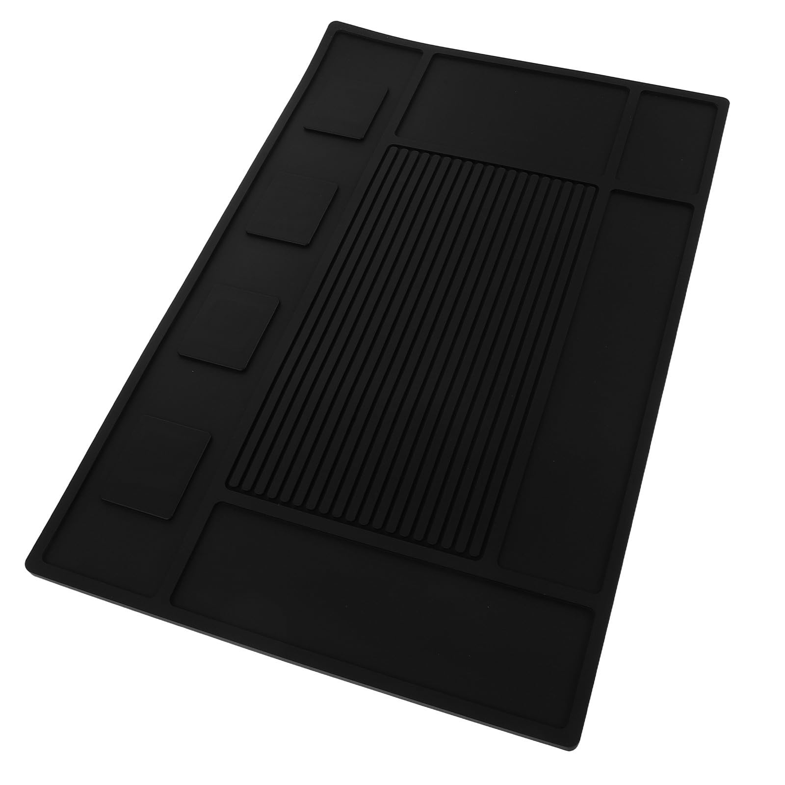 POPETPOP Tappetino Magnetico per Strumenti per Chioma in Pvc Protezione Termica e Scomparti Dedicati, Antiscivolo, per Conservare Utensili Caldi Durante le Sessioni di Styling
