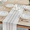 VHC Brands Antique White Stripe Dove Grey IndoorOutdoor Runner 12×48