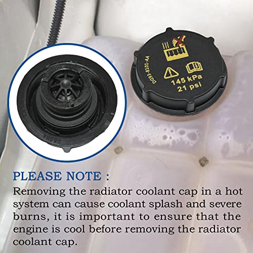 Dg93-8101-Aa Radiator Coolant Reservoir Tank Cap For Ford Focus Mustang Fusion Escape Fiesta Bronco Edge Ranger Expedition Explorer Transit & Lincoln Aviator Mkz Mkc. Replaces# 1301104 Dg93-8101-Aa #TOP4