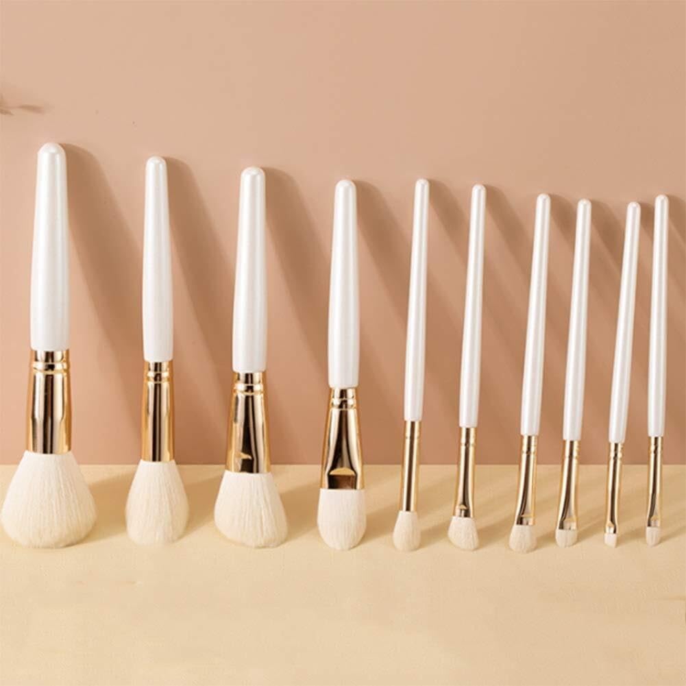 Set di Pennelli per Il Trucco Set Completo di Pennelli per Ombretto, Fard, Fondotinta Super Morbidi Strumenti per Il Trucco per Principianti Pennello per Fondotinta Morbi,