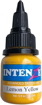 Intenze Tattoo Ink - Lemon Yellow- 1/2oz Bottle