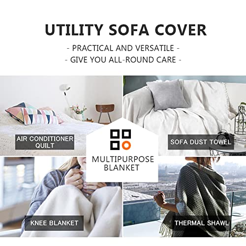 Meetsky Couch Cover Sectional Sofa Cover Sofa Slipcover Couch Protector Covers Universal Fit For Couch 2-3 Seat Thick Washable Throws Cover Blankets (X-Large: 71" X 118", Sage) #TOP7
