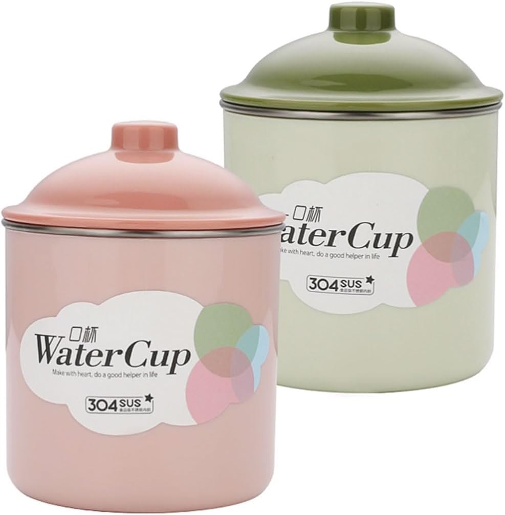 Tazza da caffè in Acciaio Inossidabile 304 da 400 ml/14,1 oz, Riutilizzabile, per Il Latte, Grande capacità, per la Colazione, con Coperchio e Manico