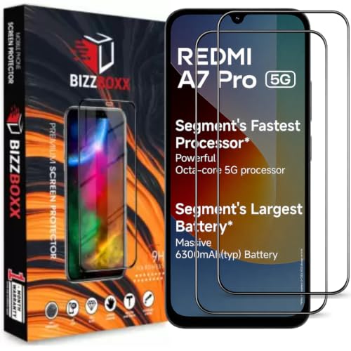 Image of Screen Guard For REDMI A7 Pro Tempered Glass Screen Protector Guard - HD Clarity, Anti-Fingerprint Temper Guard (REDMI A7 Pro - 6.9 Inch) With Installation Kit - Pack of 2