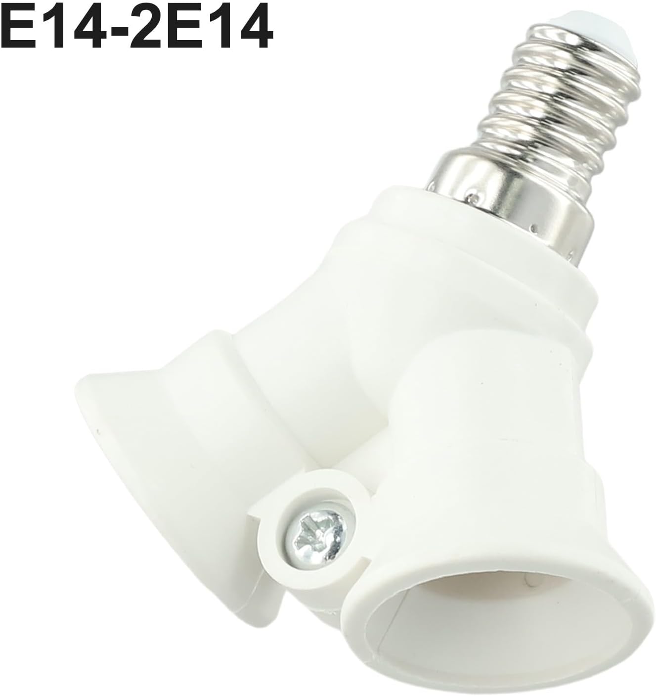 2 In 1 Adjustable E14 To 2E14 Light Socket Outlet Adapter, PBT Lamp Bulb Adapter Socket Splitter For Home Ceiling Photography, Increases Brightness By Holding Two Bulbs