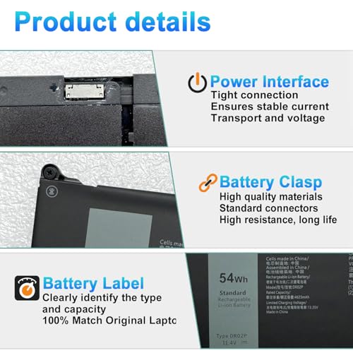 Image of DR02P R73TC Battery for Dell Latitude 3440 5440 5450 5540 5550 7455
