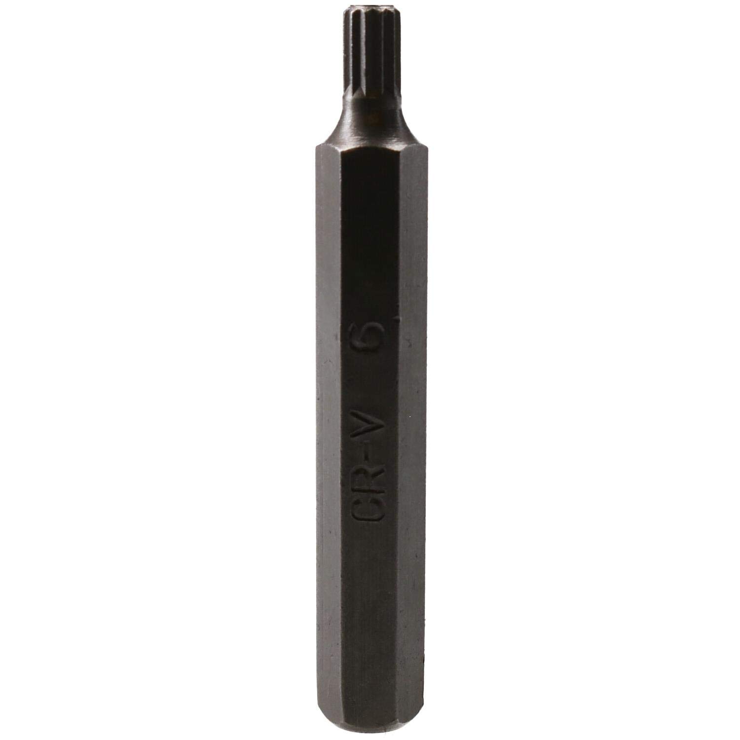 Ab Tools 6Mm Spline Bit 75Mm Length 10Mm Shank Chrome Vanadium Hardened Tip Triple Square