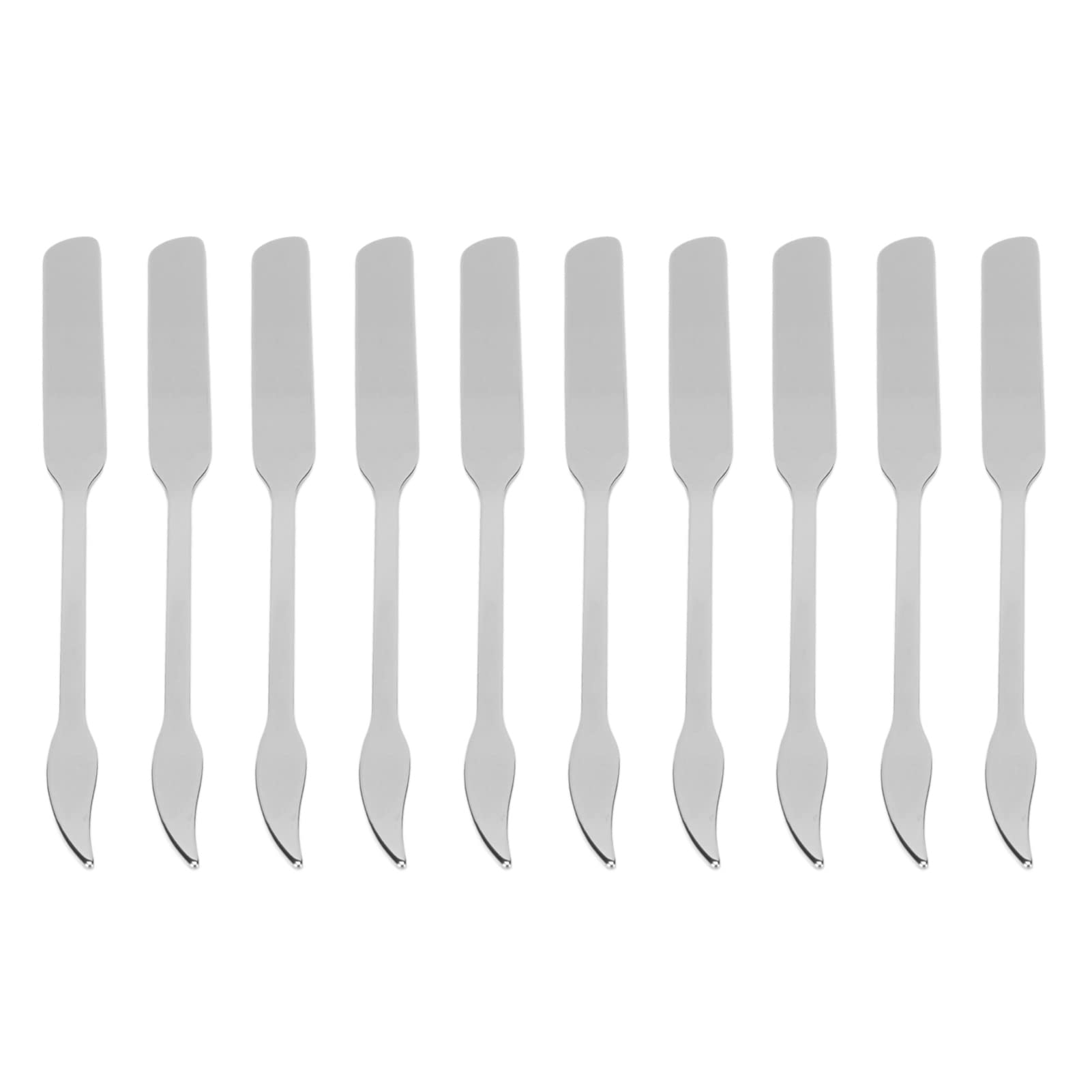 Espátula de Maquillaje de 10 Uds., Herramienta de Acero Inoxidable, espátula de Base de Doble Punta para Accesorios de Maquillaje