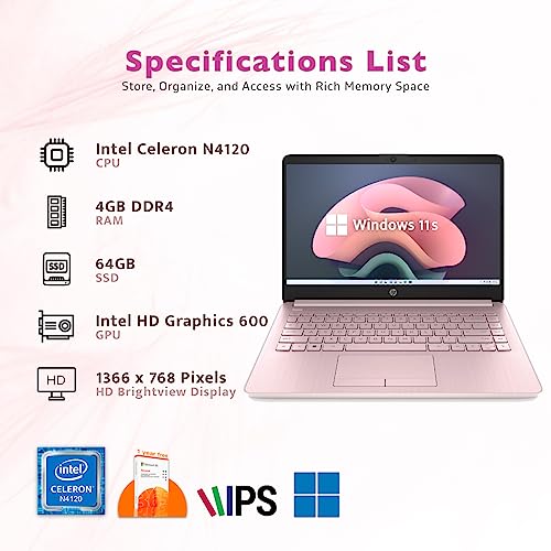 HP-2022-Stream-14-HD-BrightView-Laptop-Intel-Celeron-N4020-Processor-4GB-RAM-64GB-SSD-Intel-HD-Graphics-720p-Webcam-1-Year-Office-365-Pink-Win-11-S-32GB-Snowbell-USB-Card