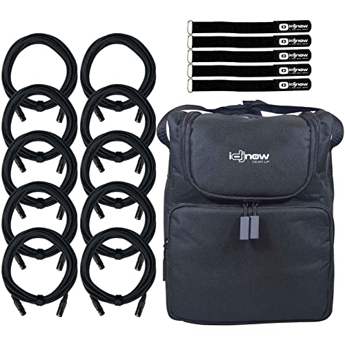 10 Pack 25 Foot ft 3 Pin DMX Male Female 512 Light Lighting Data Transfer Cable