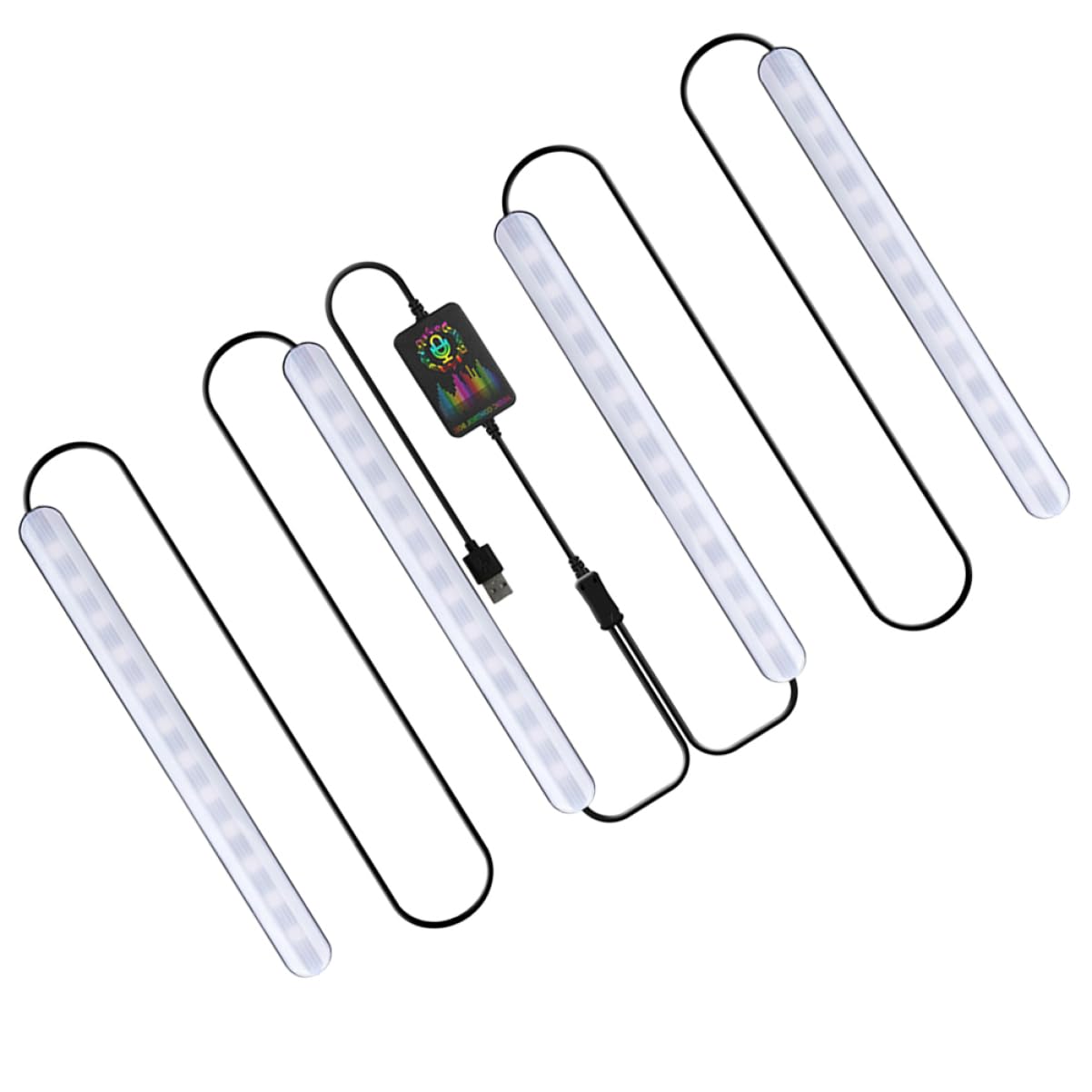 Unomor 1Pc LED Decorative Atmosphere Lamps LED Car Interior Lights with Colorful Sound Control USB Powered Wide Angle Irradiation for Unique Vehicle Ambiance