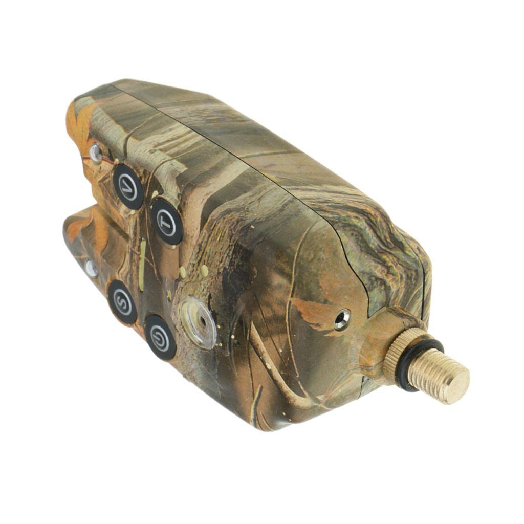 Fishing Bite Alarm with LED Light & Sound Alert (2 Pack), Adjustable Volume & Sensitivity, 9V Battery Operated Camouflage Rod Alarm for Carp Fishing, Night Fishing Indicator-image-26