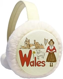 Protetor de orelhas de inverno com símbolo nacional de Wales para uso ao ar livre