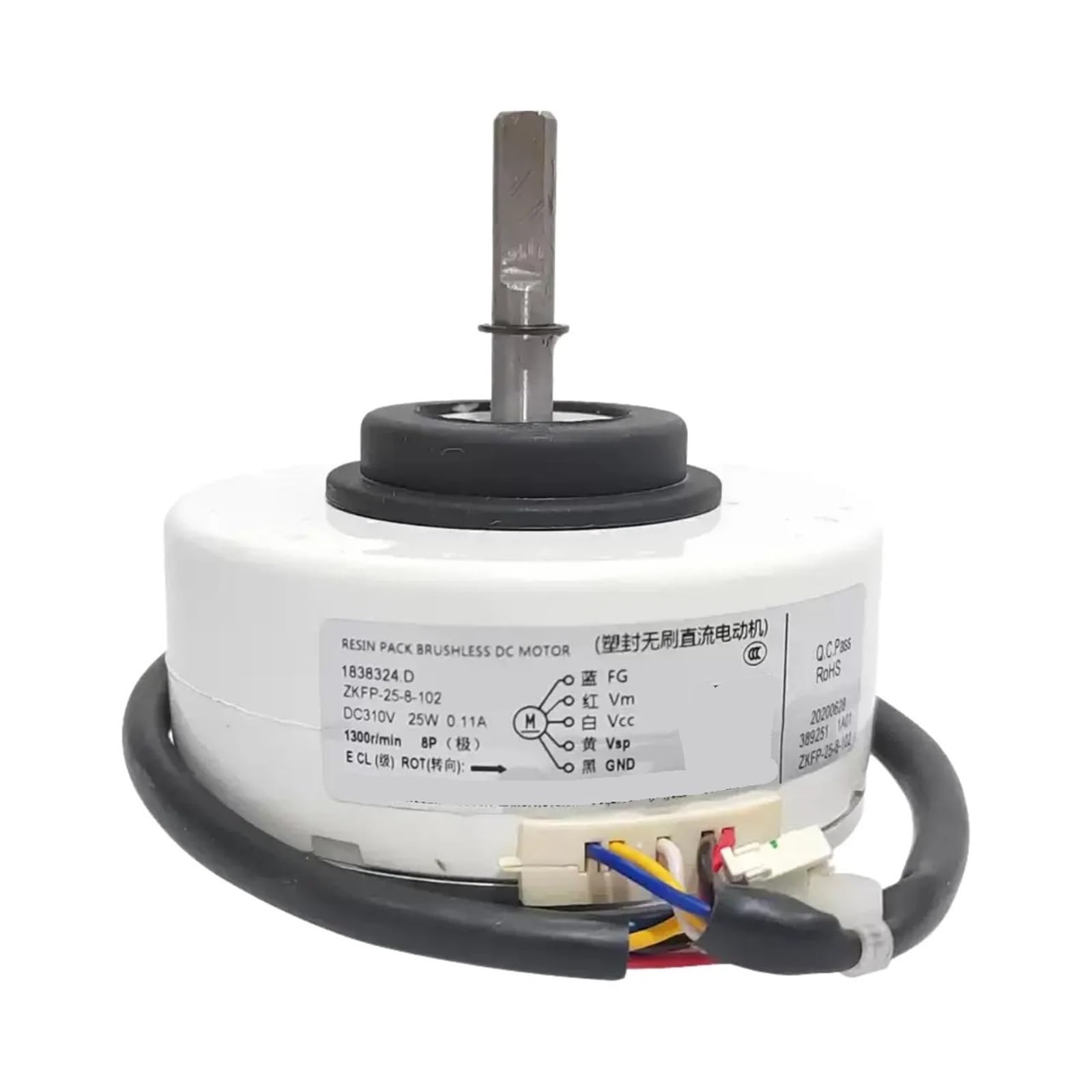 Motor,Compatible for Hisense,Aire Acondicionado De Frecuencia Variable 1838324.D Ventilador ZKFP-25-8-102 Ventilador Interno Motor DC Sin Escobillas Aire Acondicionado