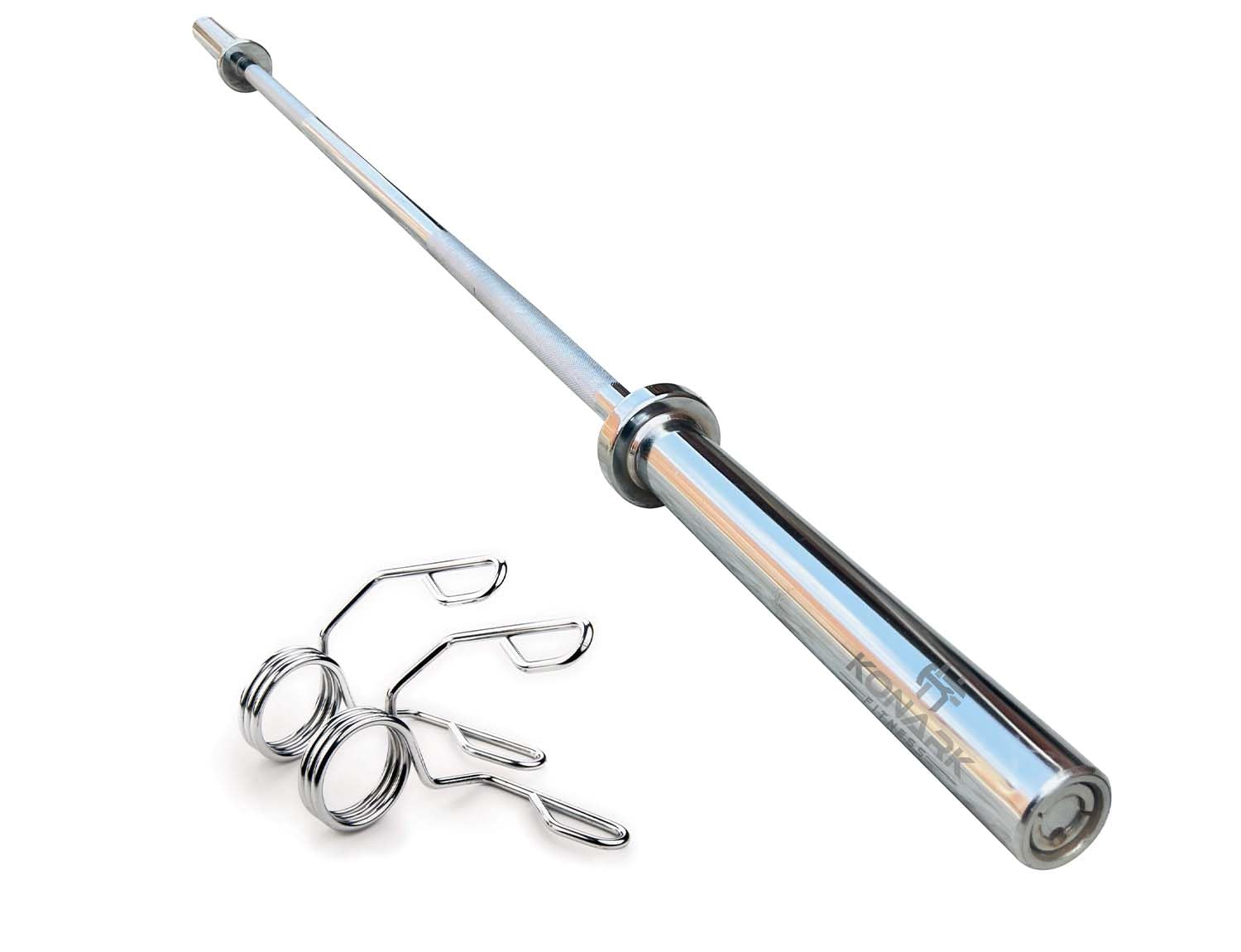 Konark Fitness 6 Feet Olympic Barbell/Rod Heavy Weight Lifting Training Knurled Grip for Gym Workout (28 mm Internal Dia AND 50mm Outer Dia) with Two Springs Collar (6 Feet)-image-17