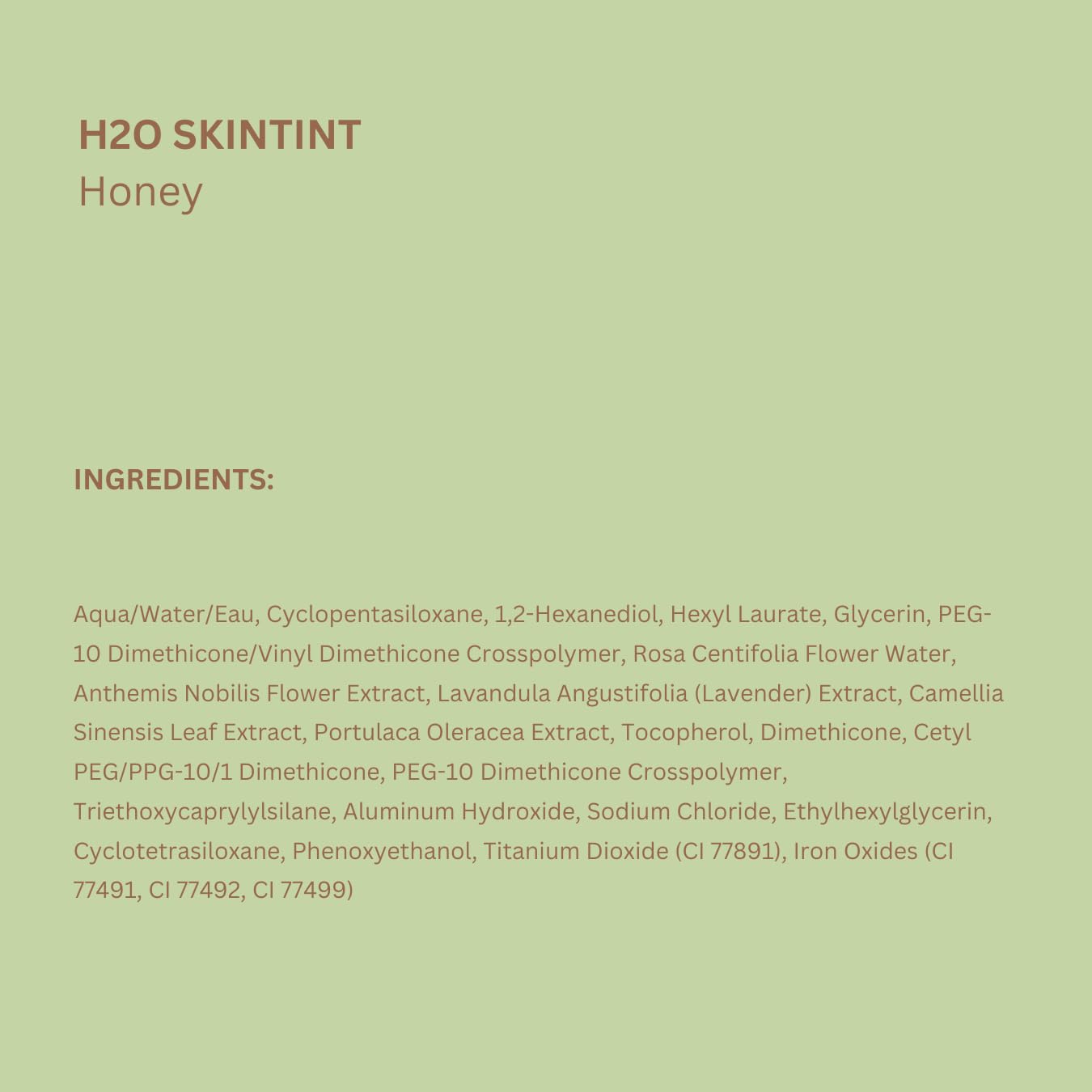 Pixi H2O Skintint | Gel Hidratante con Color | Ligero, Hidratante y Resistente al Agua | Uniformiza el Tono y Reduce el Enrojecimiento | En el Color " Honey” | 1.2 fl oz/35 ml
